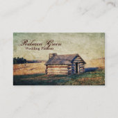 ヴィンテージ西部のログキャビン農場 名刺 (正面)