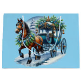 ヴィンテージ西部馬車 ラージペーパーバッグ (正面)