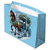 ヴィンテージ西部馬車 ラージペーパーバッグ (裏面アングル)