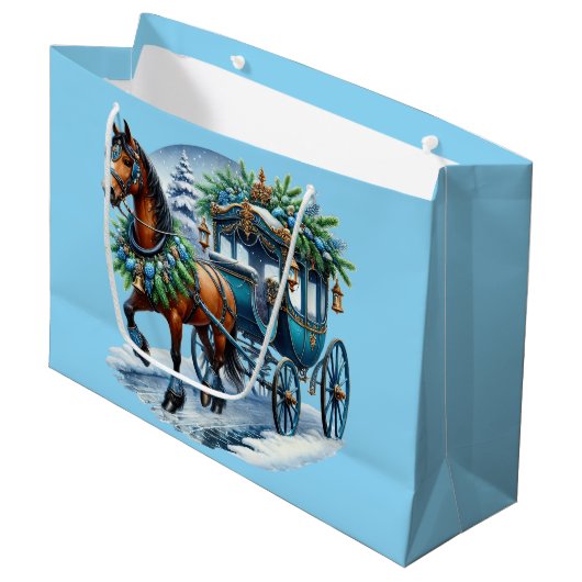 ヴィンテージ西部馬車 ラージペーパーバッグ (正面アングル)