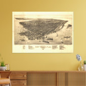 ヴィンテージ西鍵図(1884) キャンバスプリント (インサイチュ (リビング))