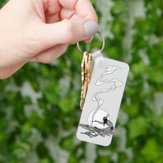 ヴィンテージ西、インディアンで彼の孤独でNCワイエス キーホルダー (手)