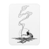 ヴィンテージ西、インディアンで彼の孤独でNCワイエス マグネット (縦)