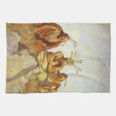 ヴィンテージ西、ガーディアン戦争またはNCワイエスによる平和 キッチンタオル (横)