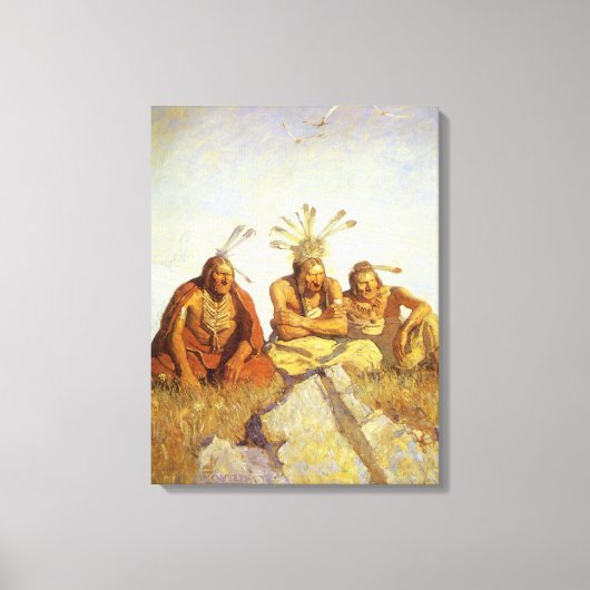 ヴィンテージ西、ガーディアン戦争またはNCワイエスによる平和 キャンバスプリント (正面)