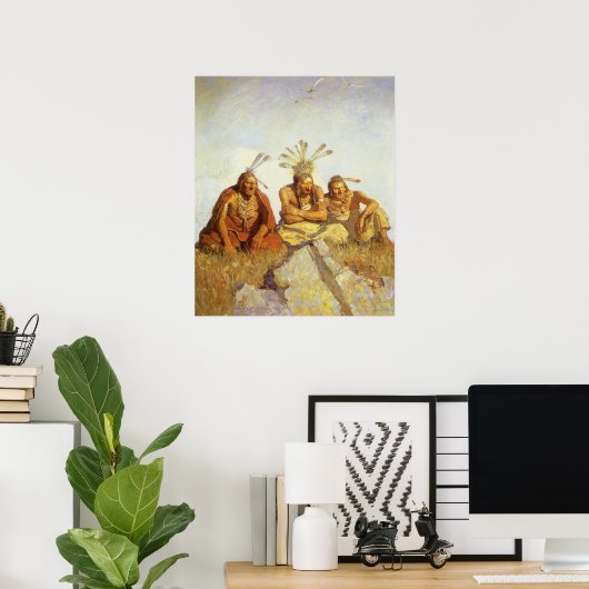 ヴィンテージ西、ガーディアン戦争またはNCワイエスによる平和 ポスター (ホームオフィス)