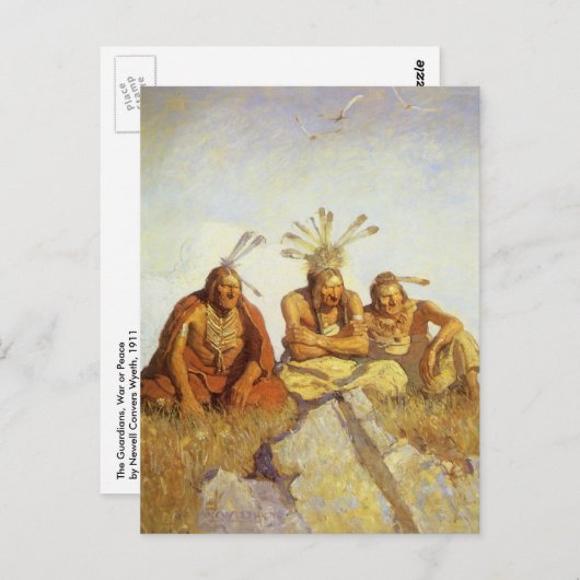 ヴィンテージ西、ガーディアン戦争またはNCワイエスによる平和 ポストカード (正面/裏面)