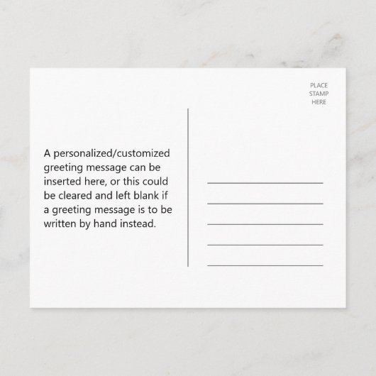 ヴィンテージ見てヴァイオリン+「ありがとう！」 ポストカード (裏面)