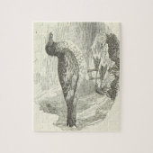 ヴィンテージ見て鳥が岩に立つパズル ジグソーパズル (縦)