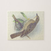 ヴィンテージ見る鳥が枝に止まった ジグソーパズル (横)