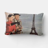 ヴィンテージ観光客アットエッフェルタワーパリバケーション ランバークッション (裏面)