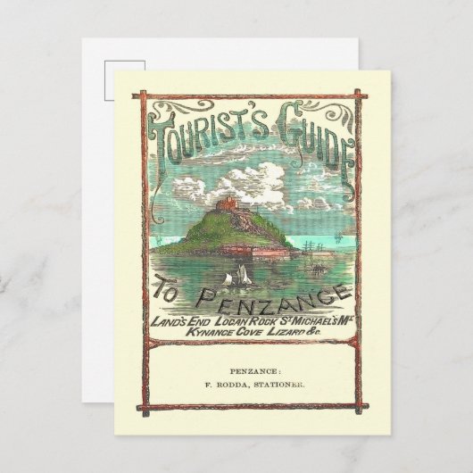 ヴィンテージ観光客ガイドペンザンス旅行 ポストカード (正面/裏面)
