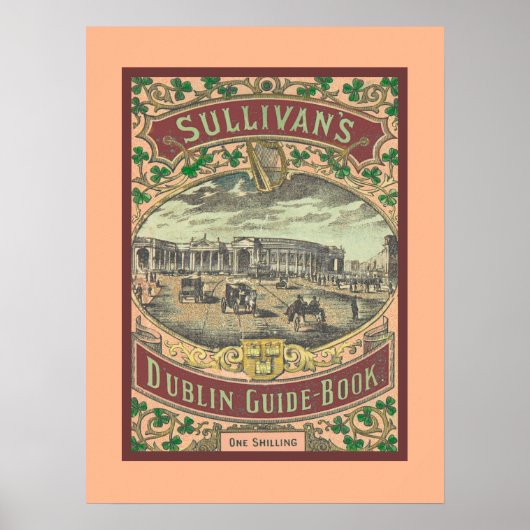 ヴィンテージ観光客ガイドDublinアイルランド旅行 ポスター (正面)