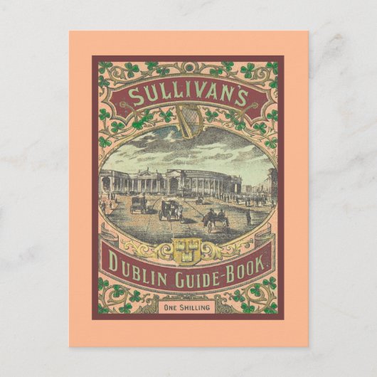 ヴィンテージ観光客ガイドDublinアイルランド旅行 ポストカード (正面)