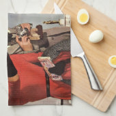 ヴィンテージ観光客旅行インパリエッフェルタワー キッチンタオル (四つ折り)