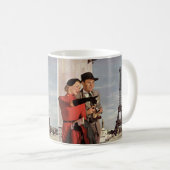 ヴィンテージ観光客旅行インパリエッフェルタワー コーヒーマグカップ (正面右)