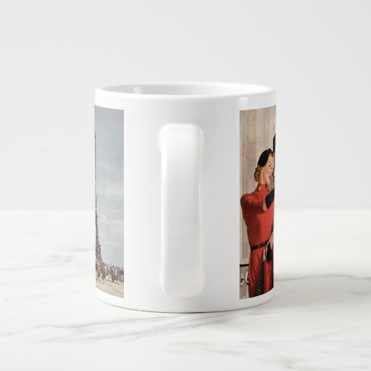 ヴィンテージ観光客旅行インパリエッフェルタワー ジャンボコーヒーマグカップ (裏面)