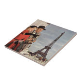 ヴィンテージ観光客旅行インパリエッフェルタワー タイル (側面)