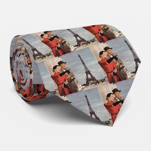 ヴィンテージ観光客旅行インパリエッフェルタワー ネクタイ (ロール)