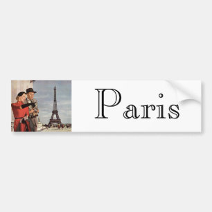 ヴィンテージ観光客旅行インパリエッフェルタワー バンパーステッカー