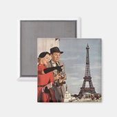 ヴィンテージ観光客旅行インパリエッフェルタワー マグネット (正面/裏面)