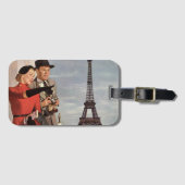 ヴィンテージ観光客旅行インパリエッフェルタワー ラゲッジタグ (正面横)