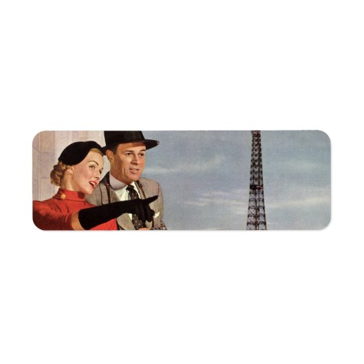 ヴィンテージ観光客旅行インパリエッフェルタワー ラベル (正面)