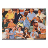 ヴィンテージ観戦する野球のファン (正面横)