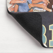 ヴィンテージ観戦する野球のファン マウスパッド (コーナー)