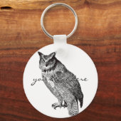 ヴィンテージ角フクロウ キーホルダー (正面)