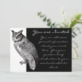 ヴィンテージ角フクロウ 招待状 (スタンド正面)