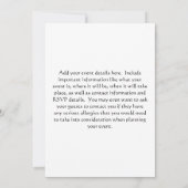 ヴィンテージ角フクロウ 招待状 (裏面)