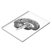 ヴィンテージ解剖学イラストレーションヒト脳 ノートブック (左側)