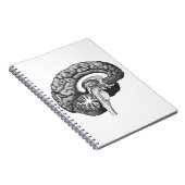 ヴィンテージ解剖学イラストレーションヒト脳 ノートブック (右側)