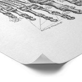 ヴィンテージ解剖学イラストレーション足骨 ポスター (角)