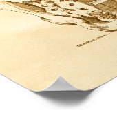 ヴィンテージ解剖学イラストレーション骨盤骨 ポスター (角)