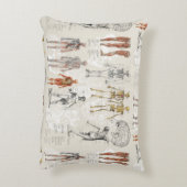 ヴィンテージ解剖学イラスト アクセントクッション (裏面(縦))