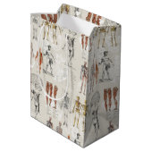 ヴィンテージ解剖学イラスト ミディアムペーパーバッグ (裏面アングル)