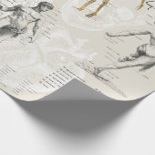 ヴィンテージ解剖学イラスト ラッピングペーパー (角)