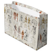 ヴィンテージ解剖学イラスト ラージペーパーバッグ (裏面アングル)