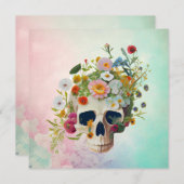 ヴィンテージ解剖学スカル花医 (正面/裏面)