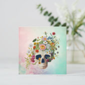 ヴィンテージ解剖学スカル花医 (スタンド正面)