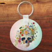 ヴィンテージ解剖学スカル花医 キーホルダー (裏面)