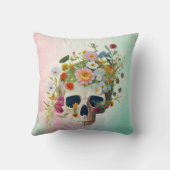 ヴィンテージ解剖学スカル花医 クッション (裏面)