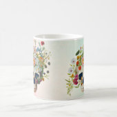 ヴィンテージ解剖学スカル花医 コーヒーマグカップ (中央)