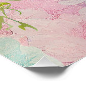 ヴィンテージ解剖学スカル花医 ポスター (コーナー)