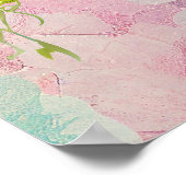 ヴィンテージ解剖学スカル花医 ポスター (角)