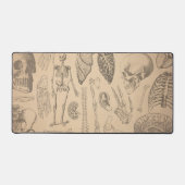 ヴィンテージ解剖学ダーク・アカデミア デスクマット (正面)