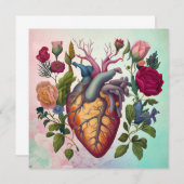 ヴィンテージ解剖学ハート花医 (正面/裏面)