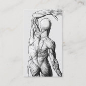 ヴィンテージ解剖学バックカイロプラクティックカイロプラクター 名刺 (正面)